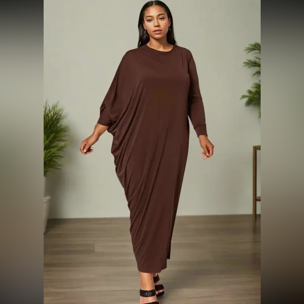 Elegant Brown Women's Dress